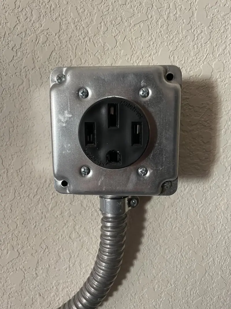 NEMA 14-50 outlet installed for Electrical Panel Upgrade in Manteca